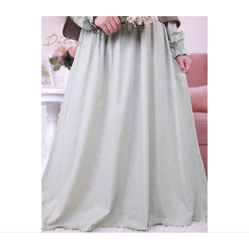 Ditsy Maileen Green (reject) XL