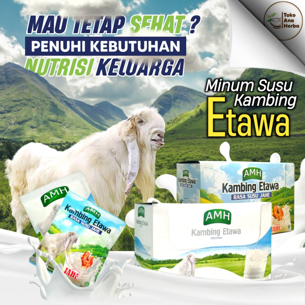 

AMH Susu Kambing Etawa plus Jahe Merah dan Vanilla Full Cream Pilih varian Rasa