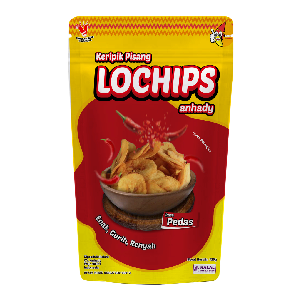 

KERIPIK PISANG LOCHIPS | PEDAS | 120 GRAM