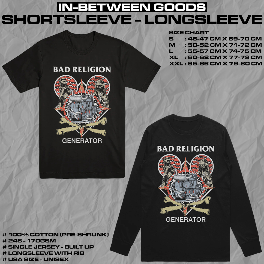 BAD RELIGION - GENERATOR | T-SHIRT | LONGSLEEVE | BAND MERCH