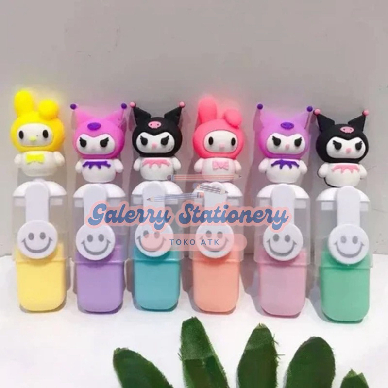 

1 SET STABILO SANRIO HIGHLIGHTER 6PCS / HIGHLIGHTER PASTEL COLOR CUTE KARAKTER