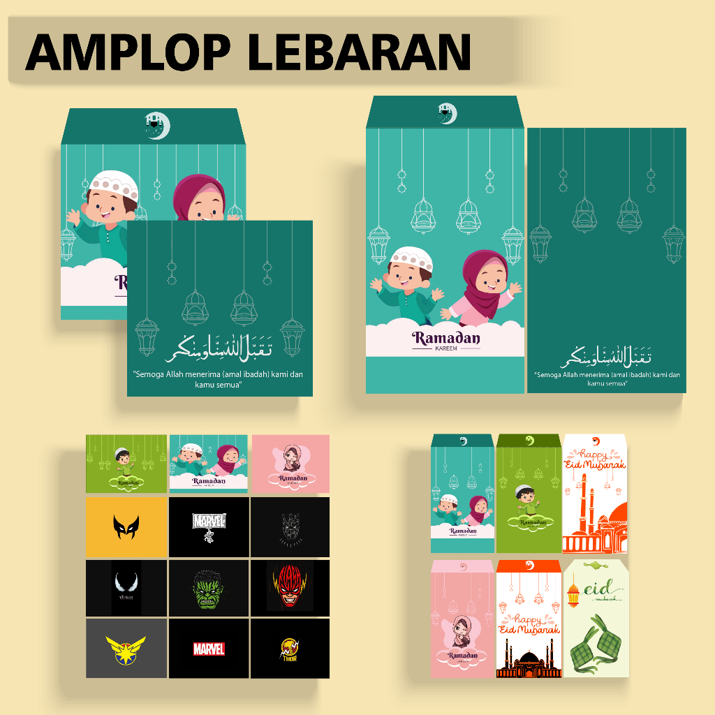 

Amplop Lebaran motif unik dan bisa custom isi 10pcs