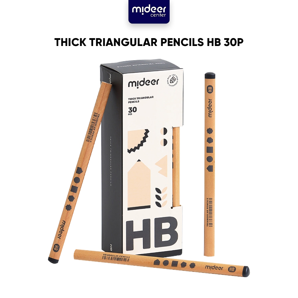 

Mideer Thick Triangular Pencils HB (30pcs) Alat Tulis Anak Pensil Kumon Segitiga Tebal