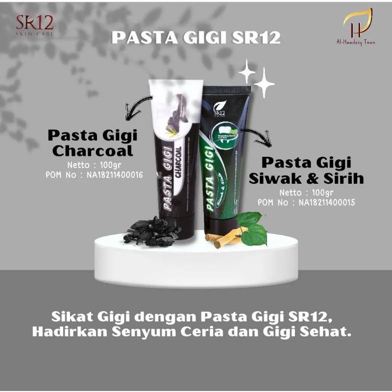 PASTA GIGI HERBAL SR12 - PASTA GIGI CHARCOAL SR12 - PASTA GIGI SIWAK & DAUN SIRIH SR12