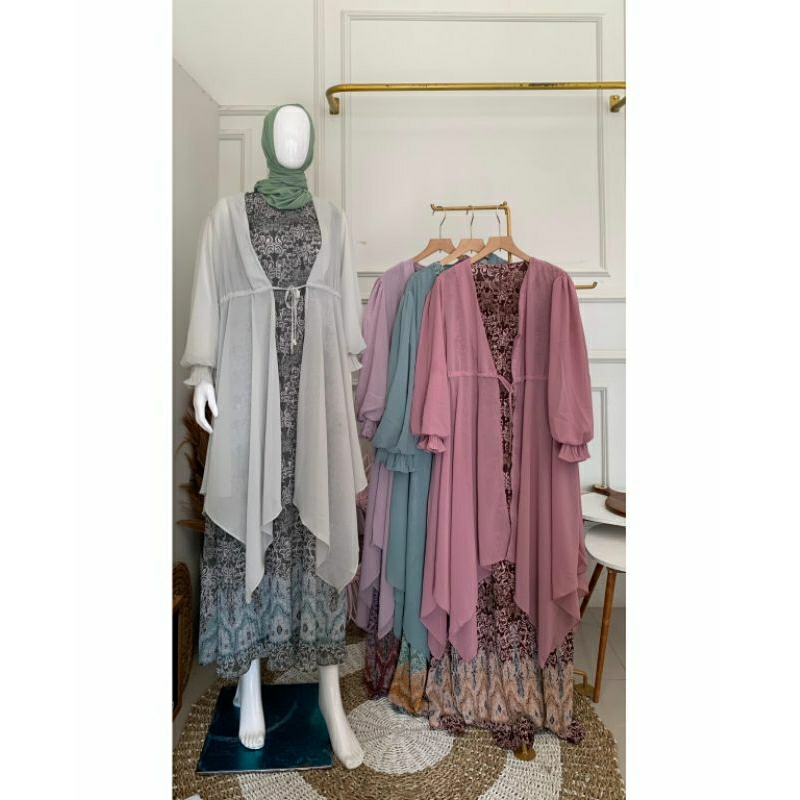 Gamis Kombi long outer (outer lepas pasang)