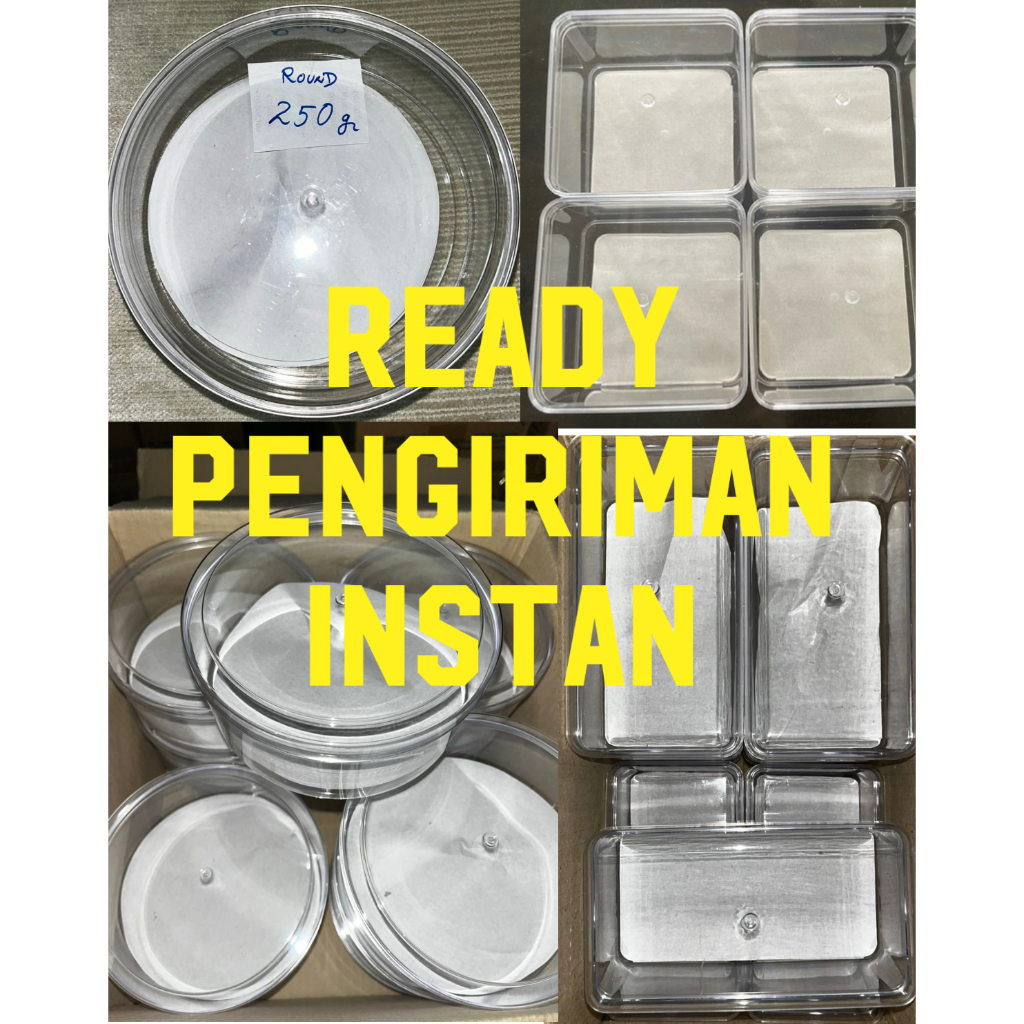 Toples Nastar/Toples Plastik/Toples Kue Kering 250gr/Toples Bulat/Toples Kotak/Toples Persegi