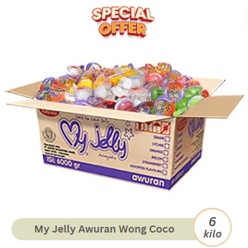 

My Jelly Wong Coco 6 Kilo Awuran Jely Aneka Rasa Buah Kemasan Karton