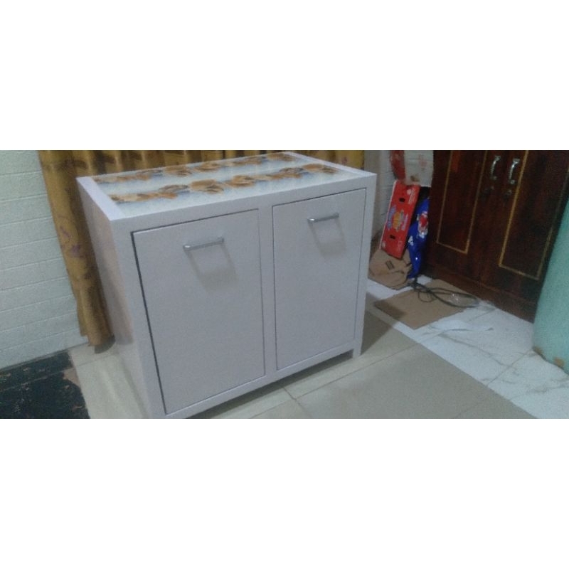 meja kompr+rak piring 2pintu