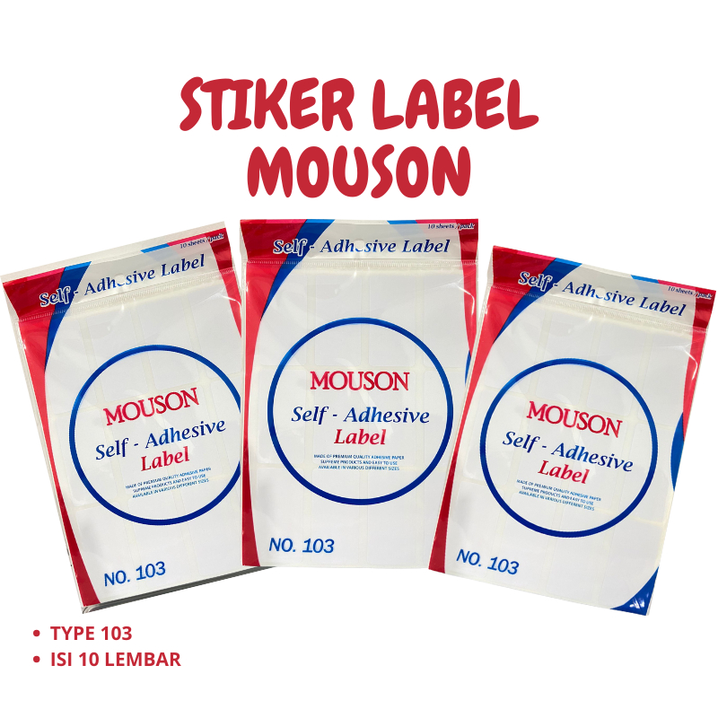 

GJ Label Stiker Sticker Self Adhesive Labels Sticker Tempel No 103 Label Buku Isi 10 Lembar