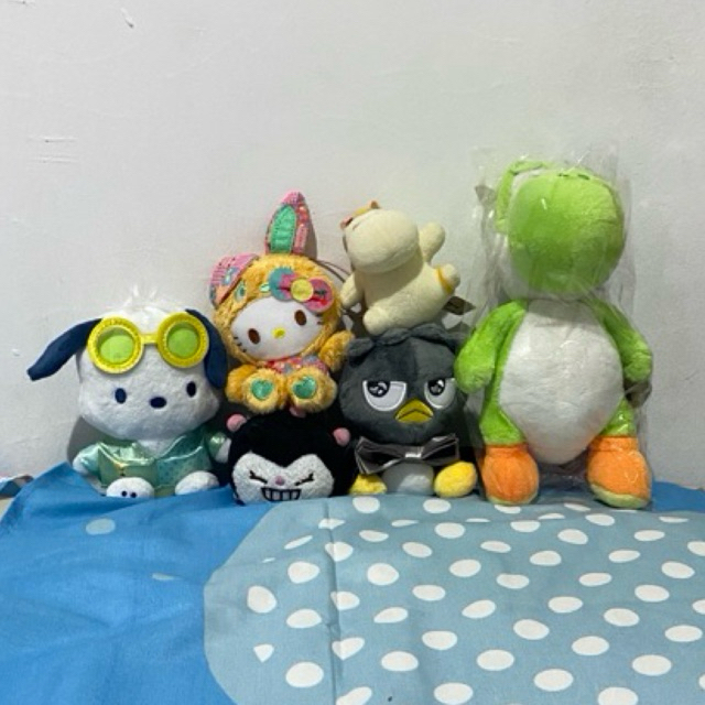 Ganci Gantungan Kunci Boneka Keychain Plush Pochacco Yoshi Badtzmaru Hello Kitty Bunny Kuromi Moomin