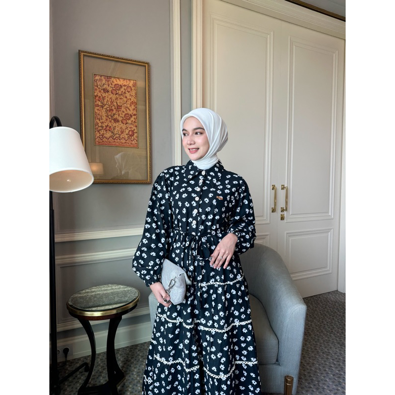 Yoya – Nora Dress – Gamis Wanita Motif Premium Crinkle