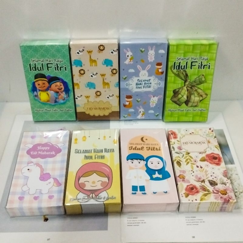 Amplop Lebaran Idul Fitri Panjang Isi 50pcs Angpao Lebaran Idul Fitri Motif Islamiah