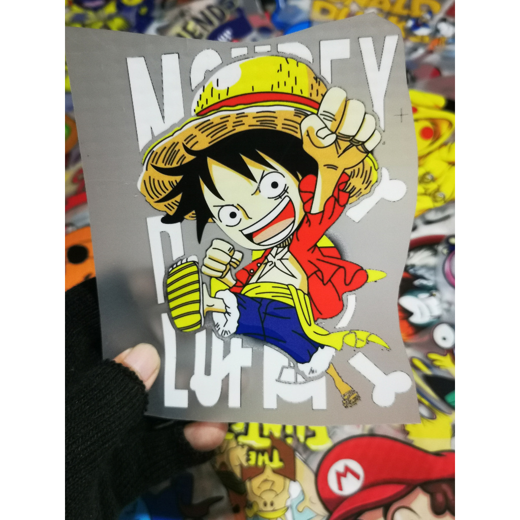 

STIKER SABLON SETRIKA KAOS DTF GAMBAR SERIAL ONE PIECE KARAKTER LUFFY UNTUK KAOS TOTEBAG TOPI