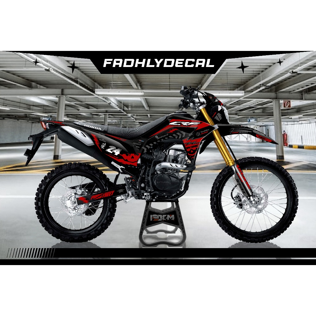 decal crf 150 l full body  Merah, Biru, Stabilo, Blue Sky dengan kombinasi Grey dan Hitam Keren Stic