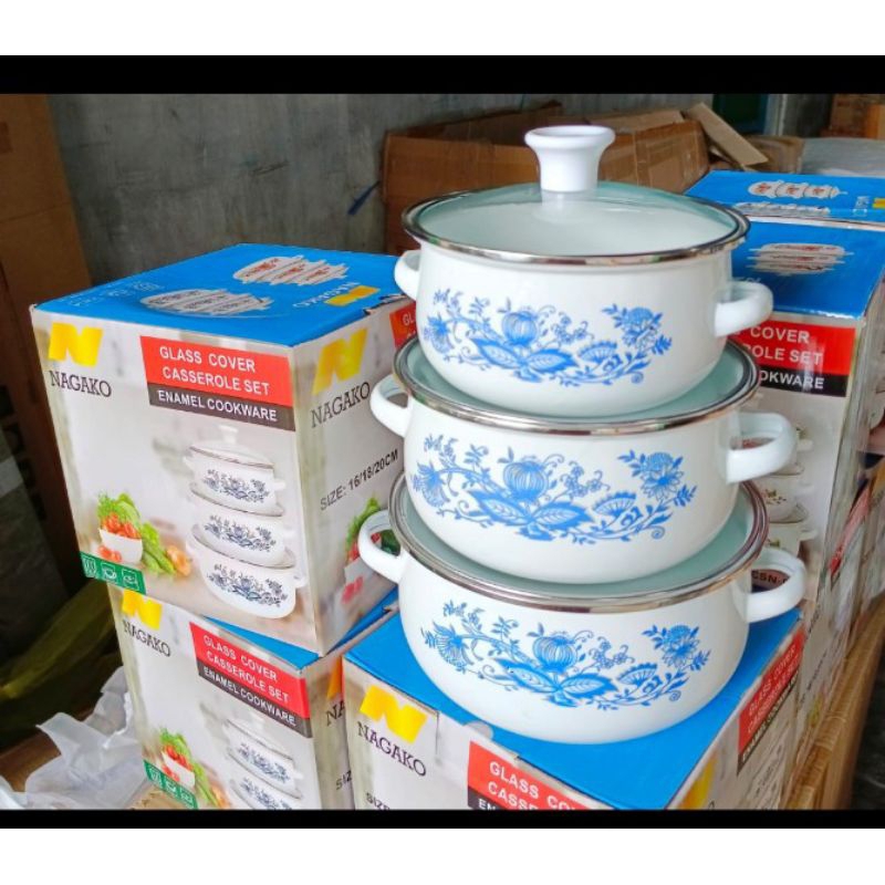 PANCI SET ENAMEL BUNGA