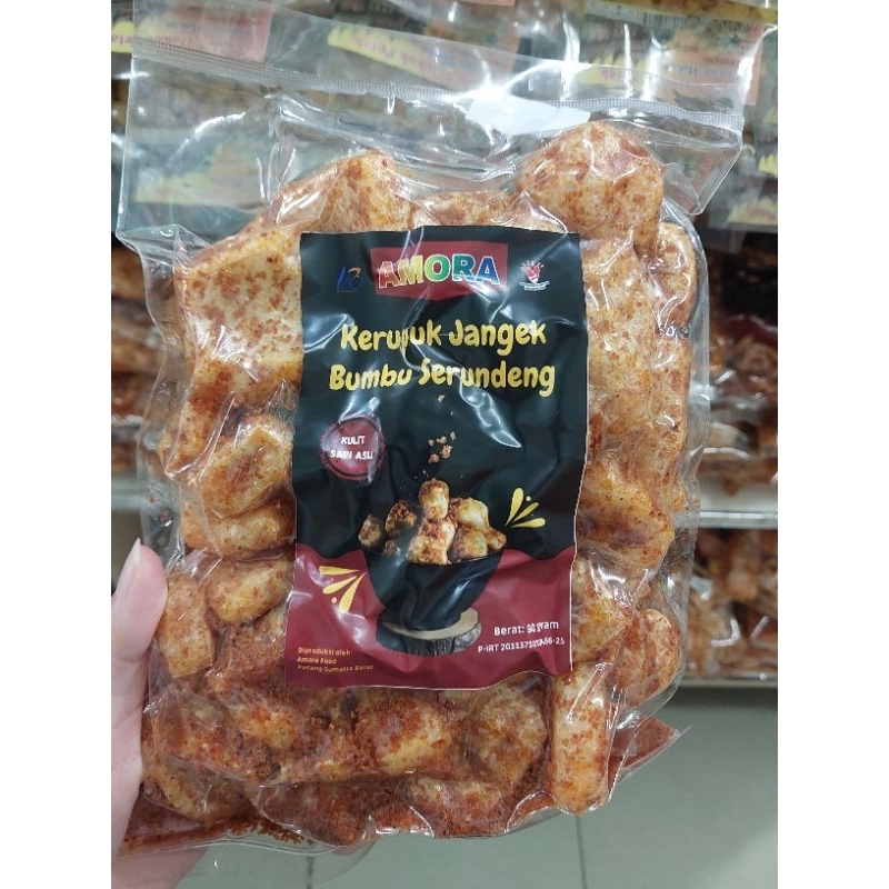 

Kerupuk Jangek Asli Padang Varian Rasa Bumbu Serundeng & Bumbu Anduang 90gr