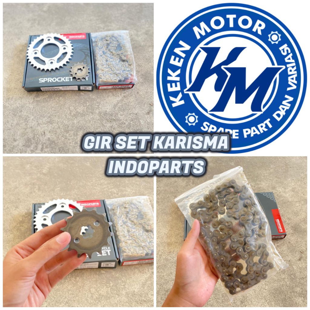 GIR GEAR SET KARISMA SUPRA X 125 FIT NEW MERK INDOPARTS || GIR SET GEAR SET KARISMA FIT NEW  SUPRA X
