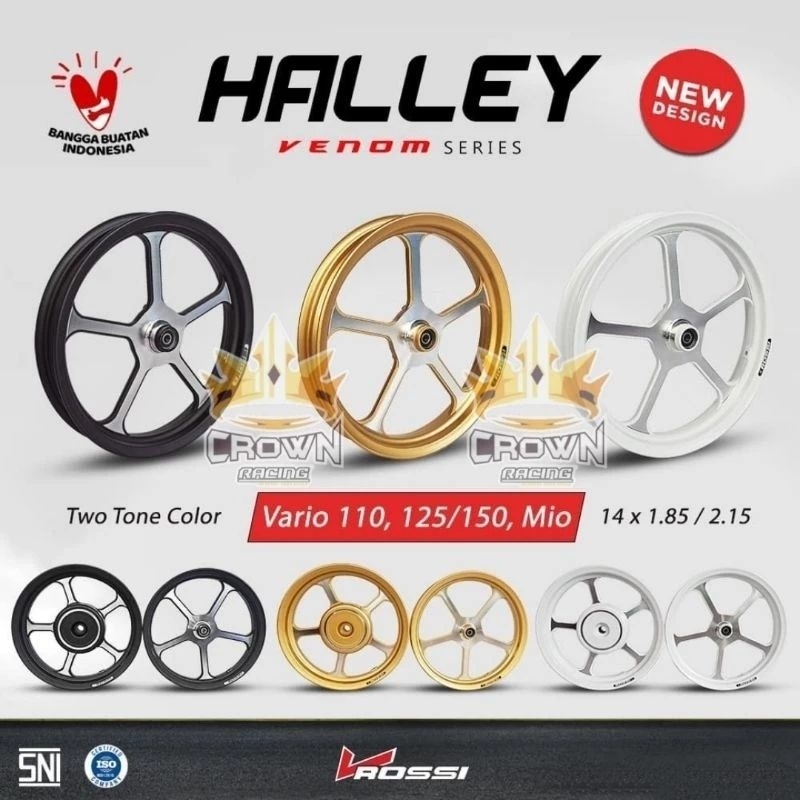 Velg Rossi Venom Halley Beat / Scoopy / Vario 110 125 150 / Genio / Spacy