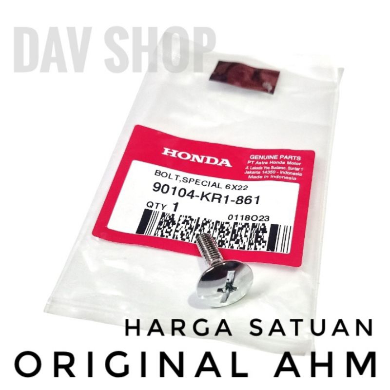 BAUT 6X22 COVER BODY TUTUP AKI TIGER MEGAPRO VERZA 150 ORIGINAL AHM 90104KR1860