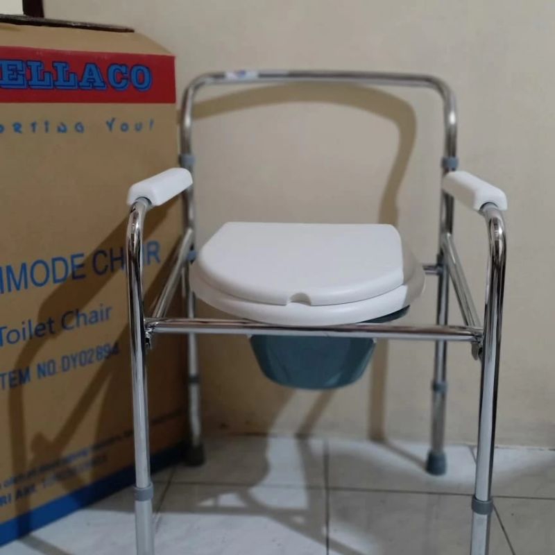 commode chair sellaco / kursi toilet BAB tanpa roda Sellaco