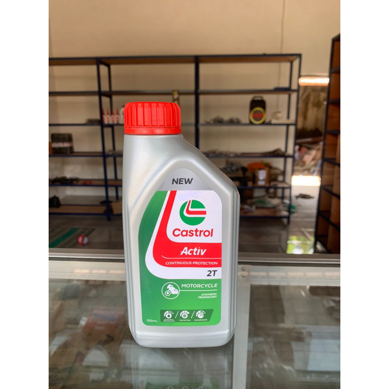 Oli Samping Castrol Activ 2T 2 Tak 0,7 Liter Kemasan Baru Original Resmi