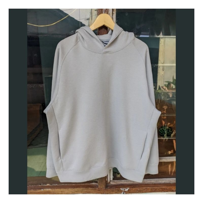 Uniqlo Hoodie Scuba Sweat Dry Hoodie Light Grey