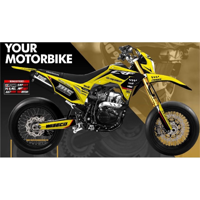 STIKER DECAL CRF150 FULL BODY WARNA KUNING