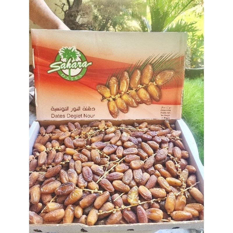 

Kurma Tunis Tangkai Sahara 5KG ● Sahara Deglet Nour • Kurma Tunisia Ghaliya EXP 2026 ● Kurma Tangkai Aljazair Algeria Nooraya