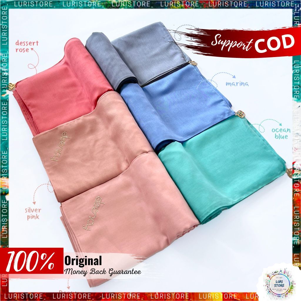 LURISTORE | DEENAY LIZA NEW LOGO SERIES ORIGINAL | Kerudung Segi Empat Polos Terbaru