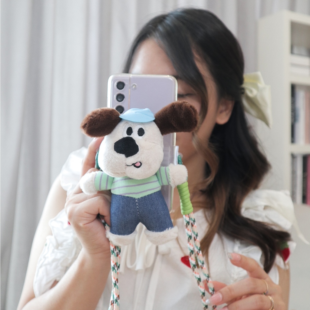 [Tipe Grip Kartun] Tali Sling Grip Gantungan HP Landyard Selempang Slingcase HP Boneka OnePiece Dora