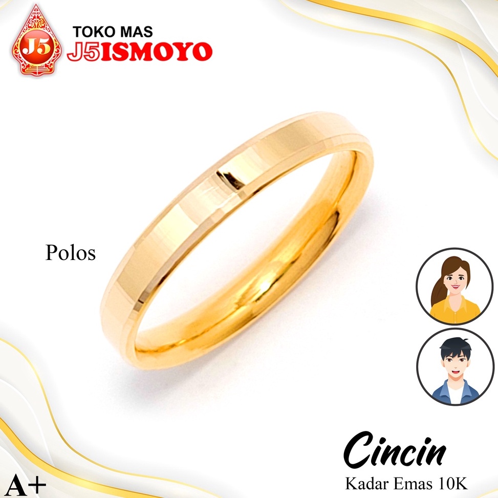 Yang dinanti Cincin Emas 1 Karat Pipa Polos Bisa Buat Weddingring  cincin Pria  Wanita J5Ismoyo cinc