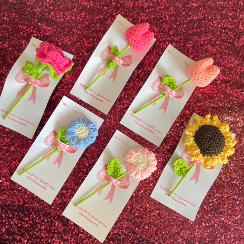 bunga rajut hadiah bunga rajut buket bunga buket rajut