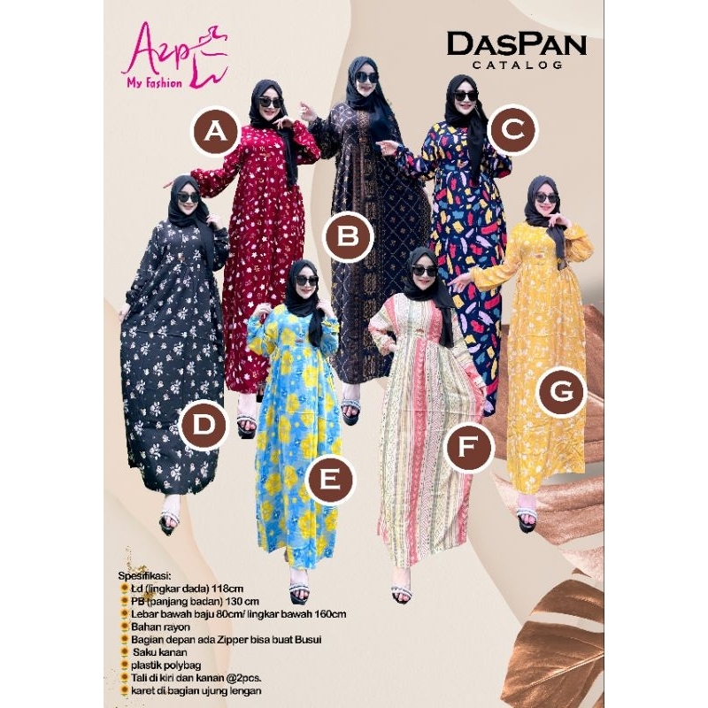 Daspan Motif by AZP My Fashion / Daster Panjang Motif