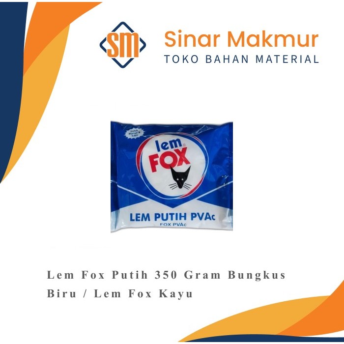 

Lem Fox Putih 350 Gram Bungkus Biru / Lem Fox Kayu