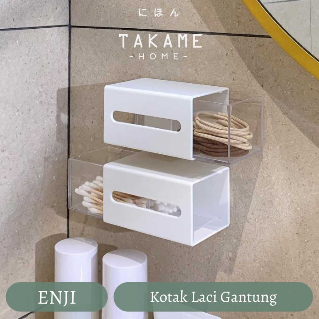 |TAKAME|ENJI Organiser  Serbaguna Mudah Wadah Dinding Alat Tulis Bening Organizer Meja Praktis Laci 