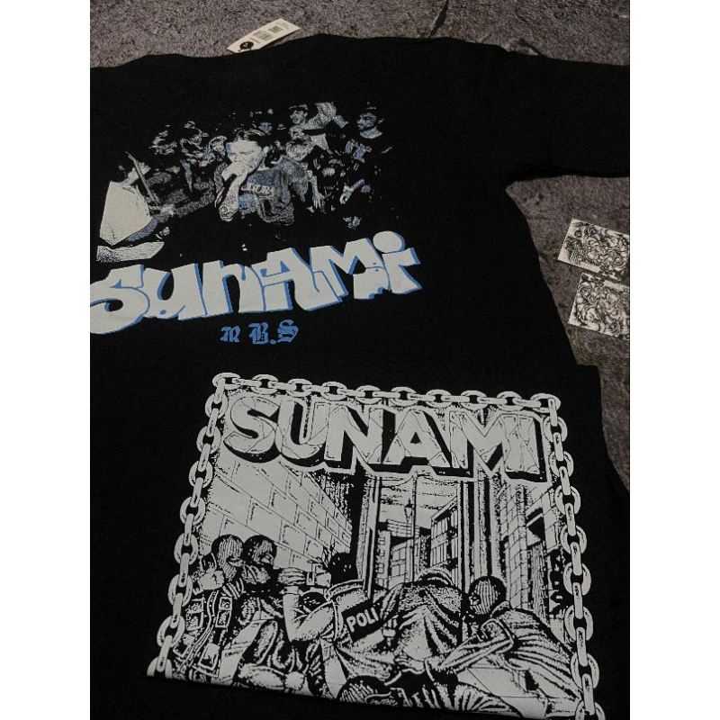 Sunami - Marina Tshirt black New merchandise/ kaos sunami / kaos hardcore/ baju band Sunami