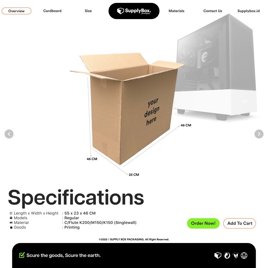 

KARDUS BOX PACKAGING PRINTING 55 x 23 x 46 CM | Kardus | Dus Box