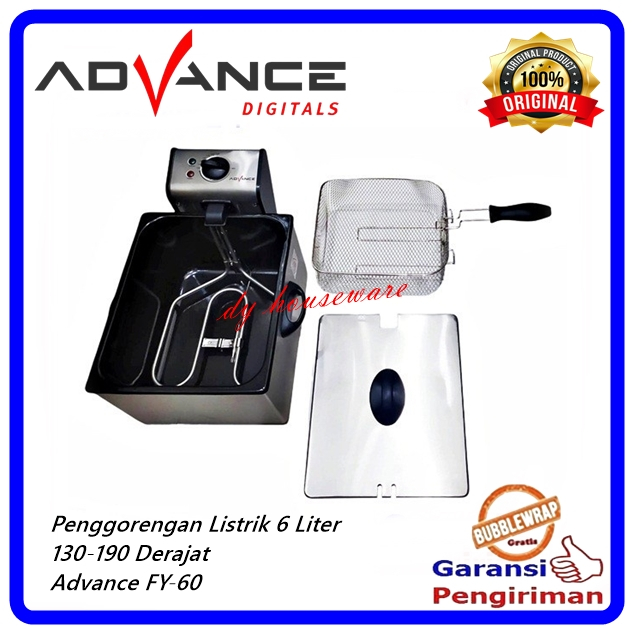 Penggorengan Listrik Deep Fryer Listrik 6 Liter Advance FY 60