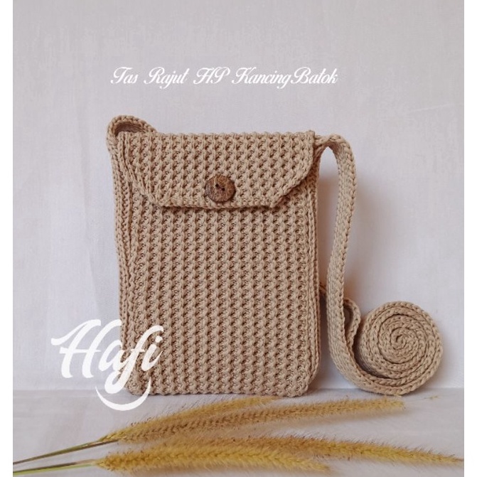 Lihat Disini Tas Rajut selempang hp polos tasrajut slingbag