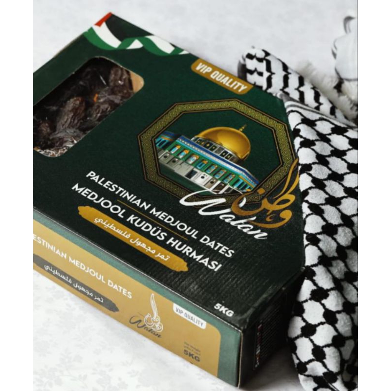 

KURMA MEDJOUL WATAN JUMBO VIP PREMIUM @ 5 KG , 100 % ASLI PALESTINA