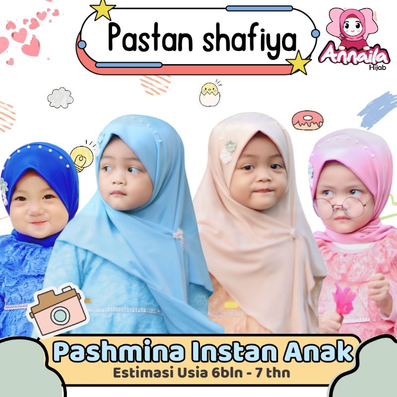 Hijab pastan anak pastan shafiya pashmina instan anak Annaila hijab