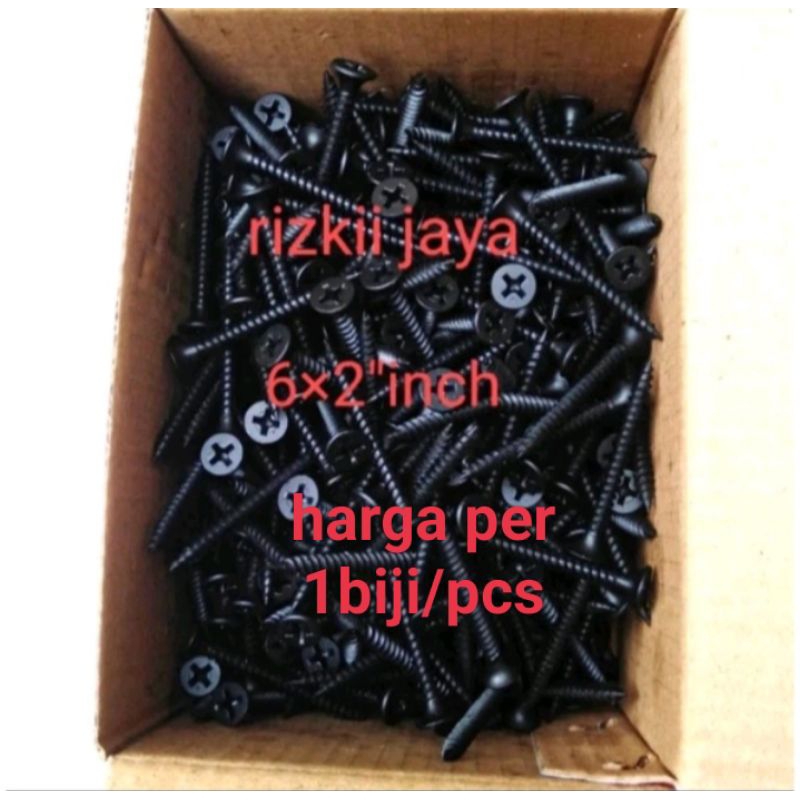 Sekrup Gypsum 6×2"inch/panjang 5 cm