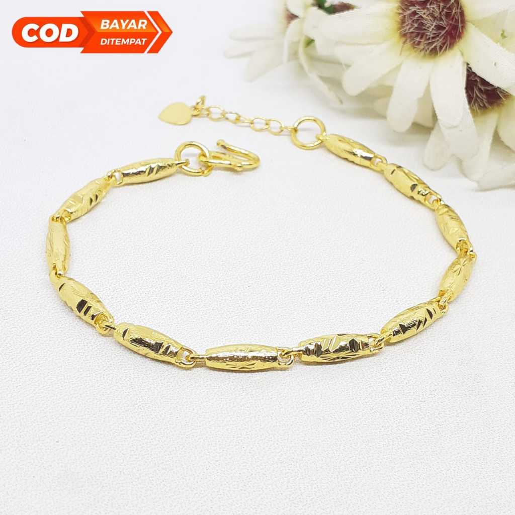 white-gelang xuping lapis emas model kekinian wanita dewasa kwalitas terbaik VJI723