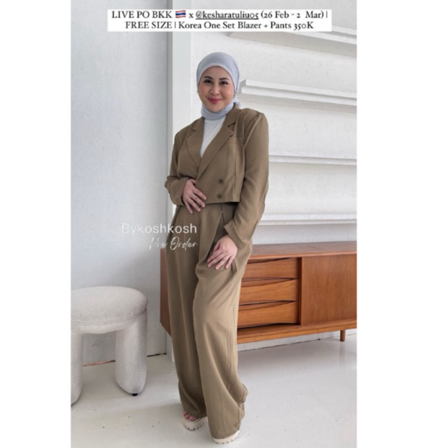 Korea one set blazer + pants BYKOSHKOSH NEW