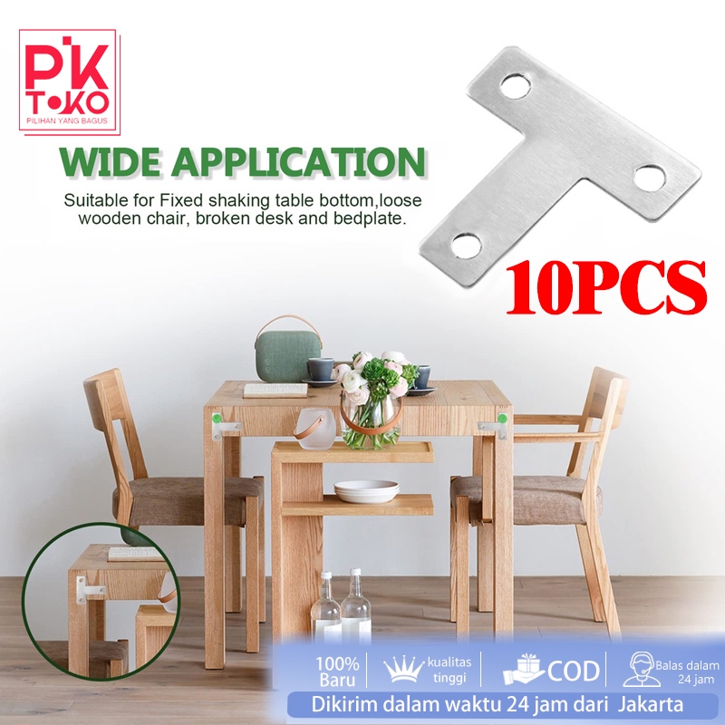 10 Pcs Plat Siku Corner/ /Siku Connector/Konektor Siku T /Plat Siku T/ Konektor T Stainless Steel/Co