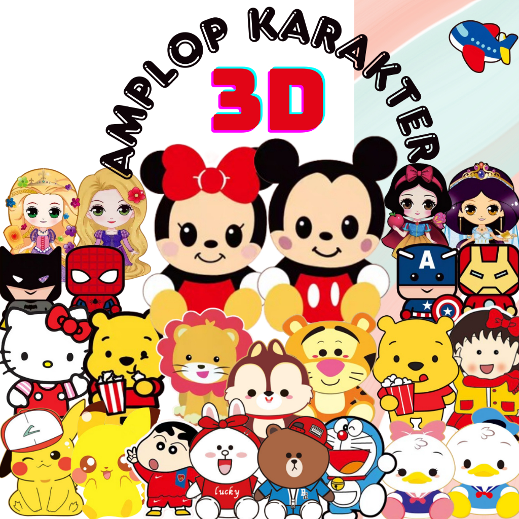 

Amplop Uang Lebaran Angpau Karakter Unik Lucu motif doraemon, pikachu, hello kitty, superman, dll Murah