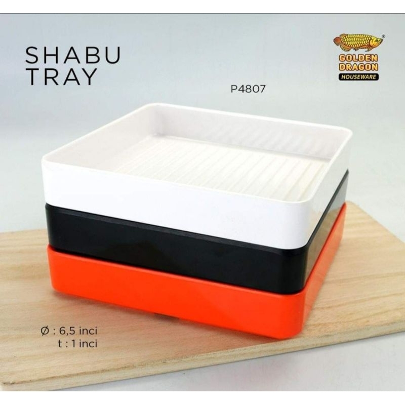 Piring Kotak Susun Shabu Melamin P4807 Golden Dragon