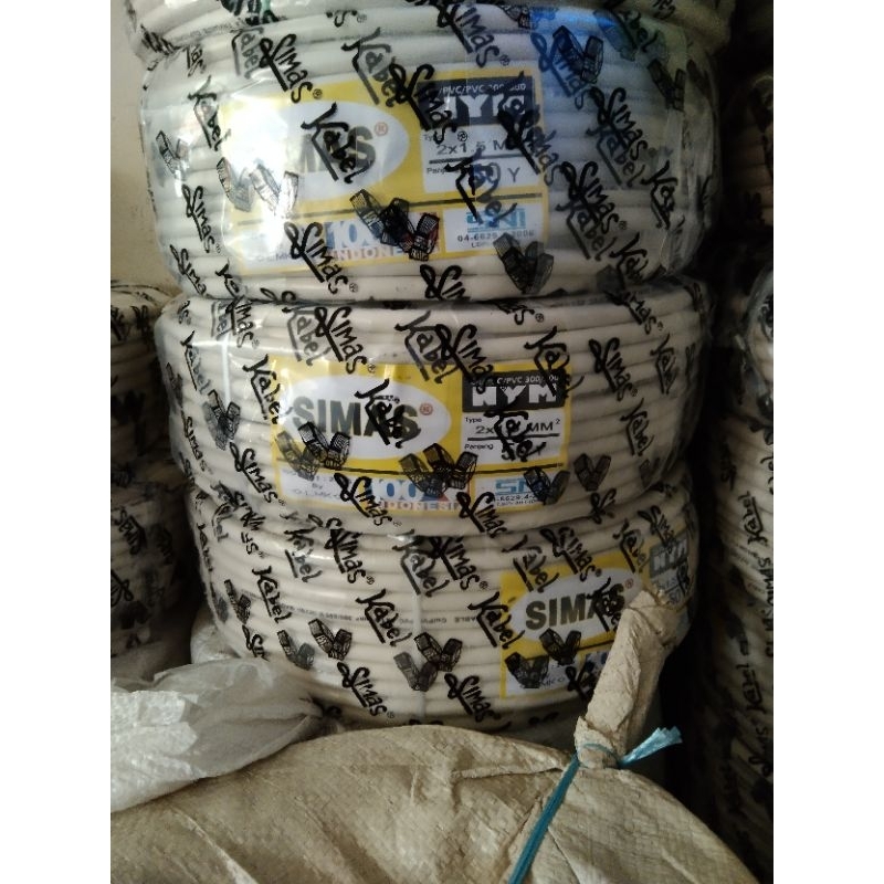 kabel NYM Simas Ukuran 2x1,5x50
