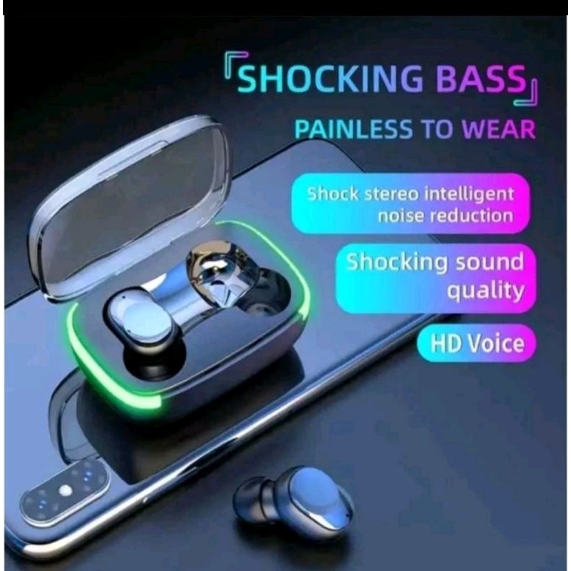 TWS A6S Wireless Earphone Bluetooth 5.0 Headset Bluetooth Bass Dengan Microphone A6S