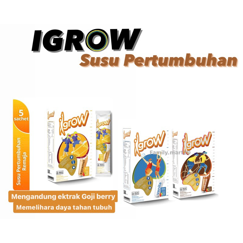 

Susu Igrow isi 5 Sachet Varian Rasa Lengkap